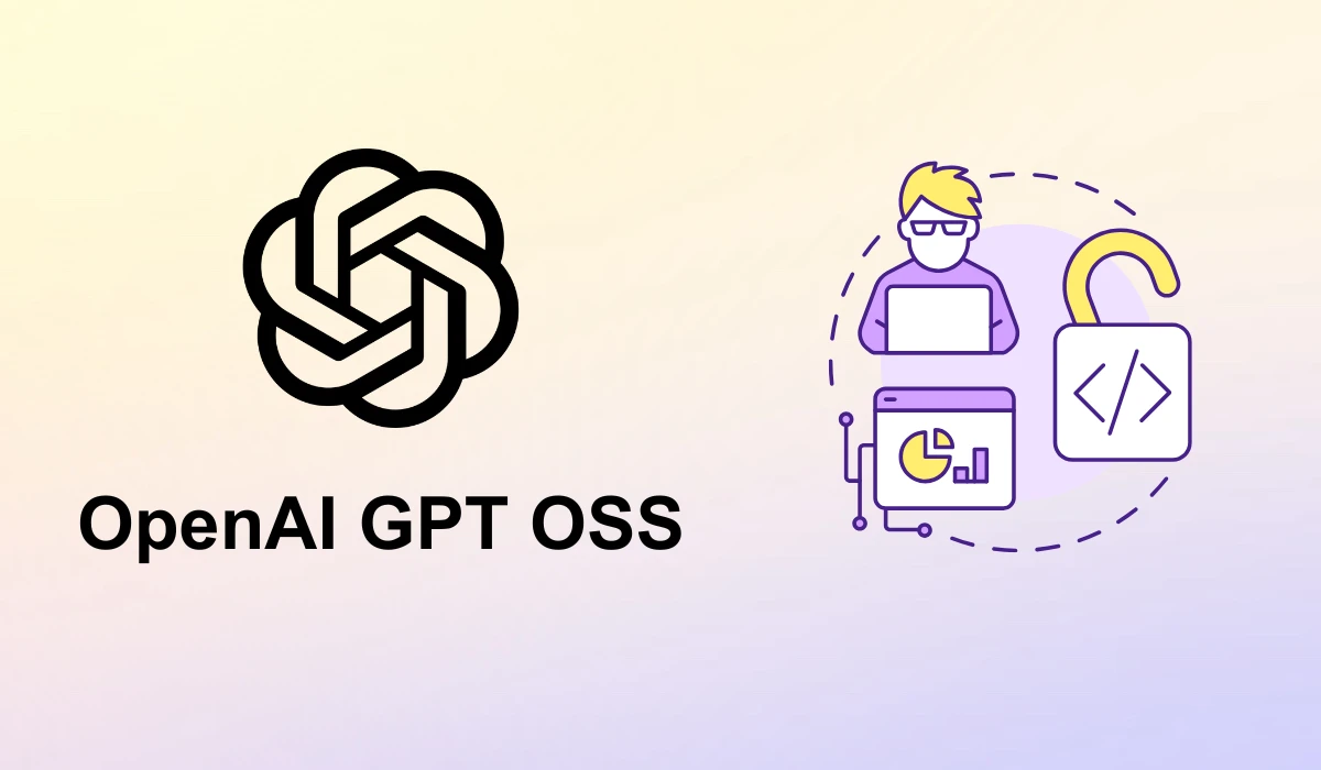 OpenAI logo with open-source frameworks icon